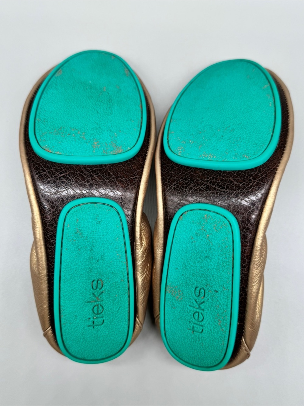 Tieks Women's Metallic Gold Ballet Flats Size 7 - Picture 6 of 6